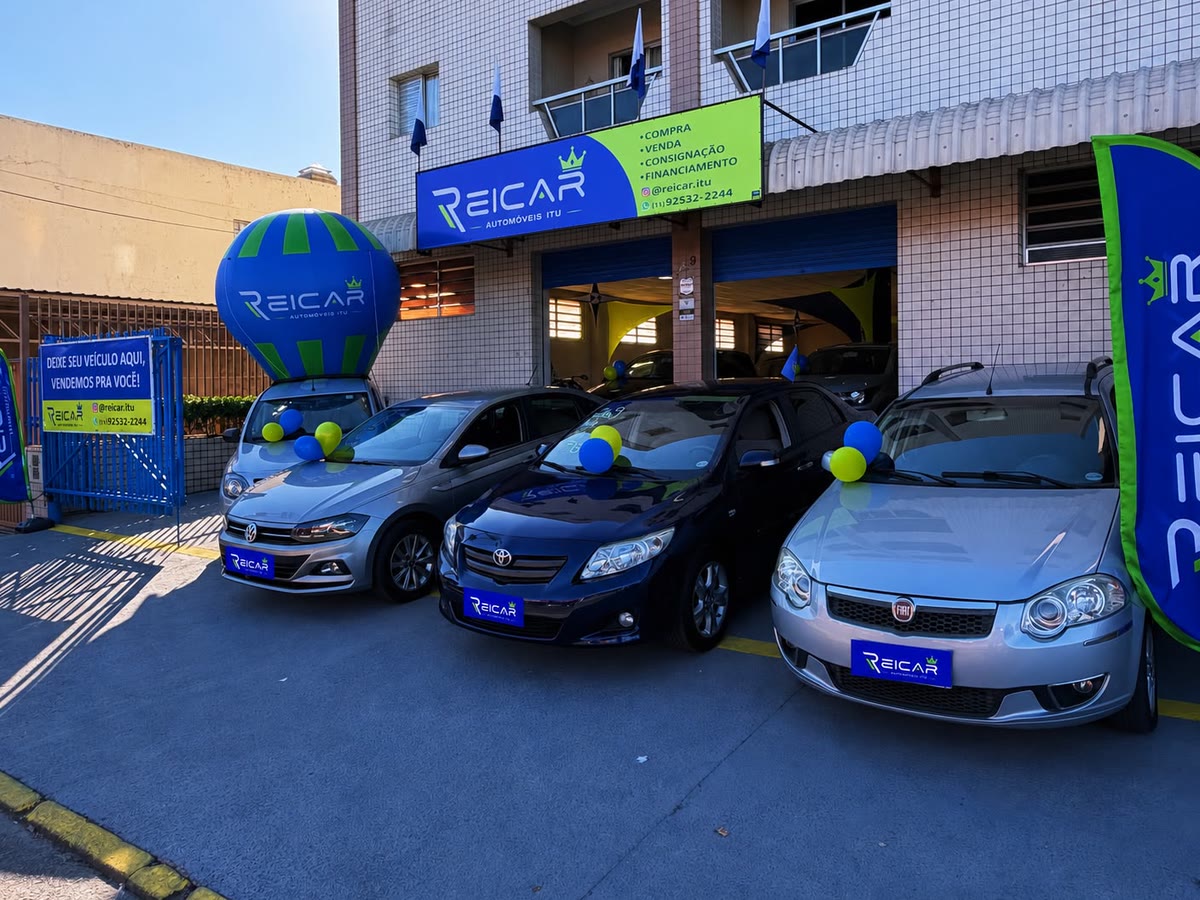 Fachada da REICAR Automóveis na Rua Paulo Eduardo Xavier de Toledo, em Itu